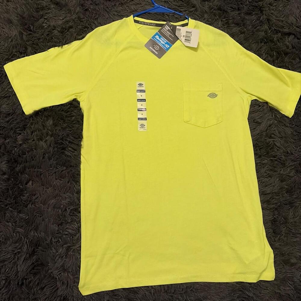 Neon Yellow Dickies Shirt Size M